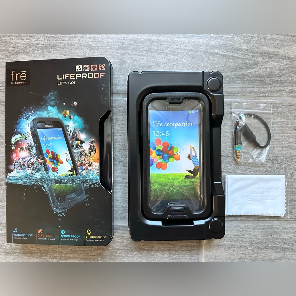 NEW LifeProof Fre Waterproof Phone Case For Samsung Galaxy S4 Black New